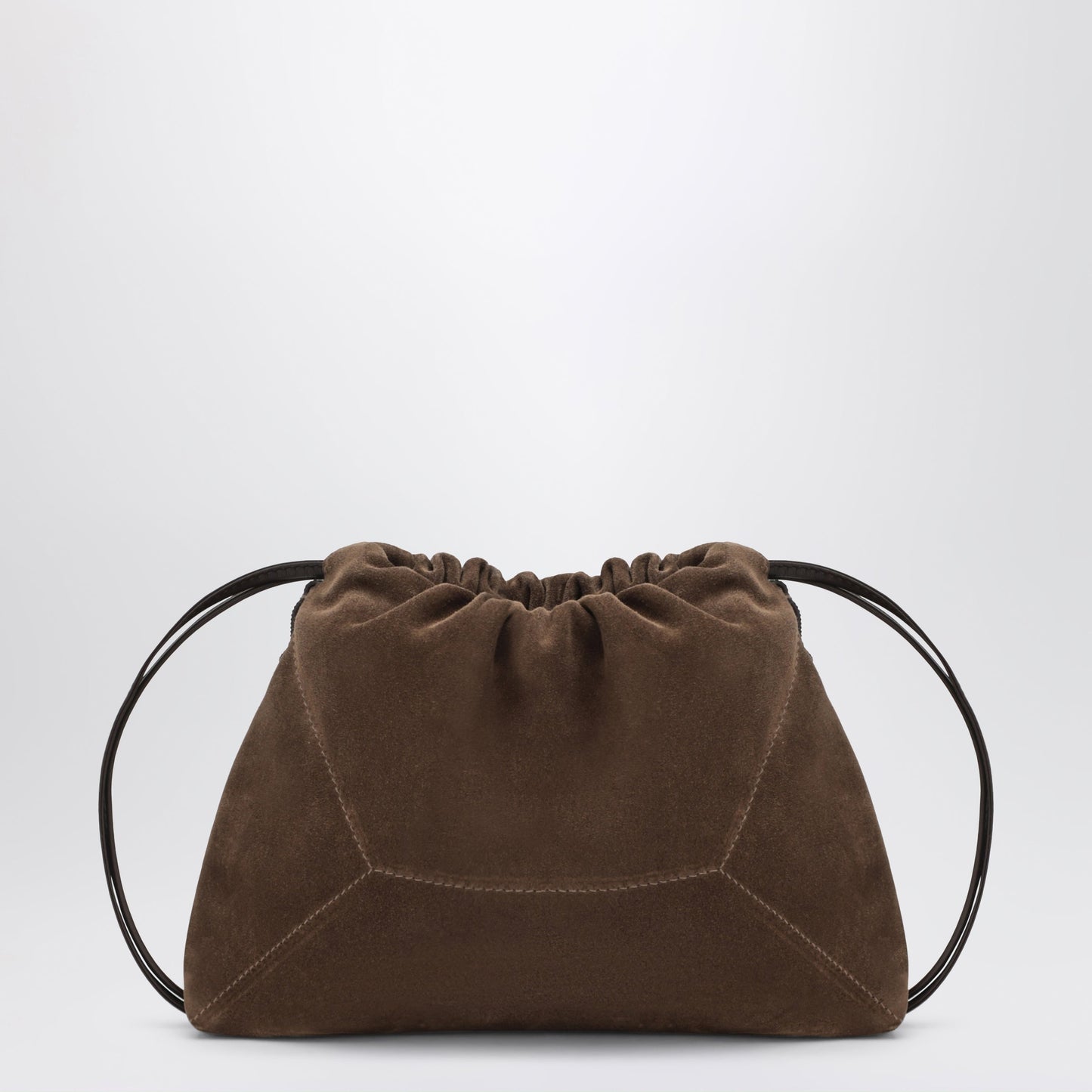 Brunello Cucinelli Caramel Suede Bc Duo Pouch Bag With Monile Women BRUNELLO CUCINELLI