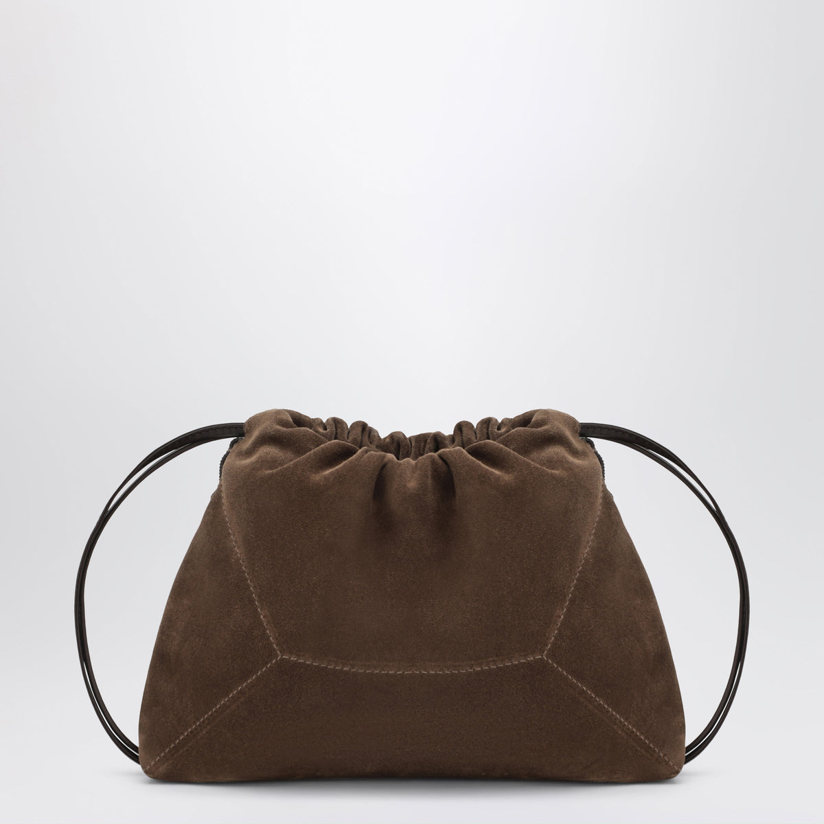 Brunello Cucinelli Caramel Suede Bc Duo Pouch Bag With Monile Women BRUNELLO CUCINELLI