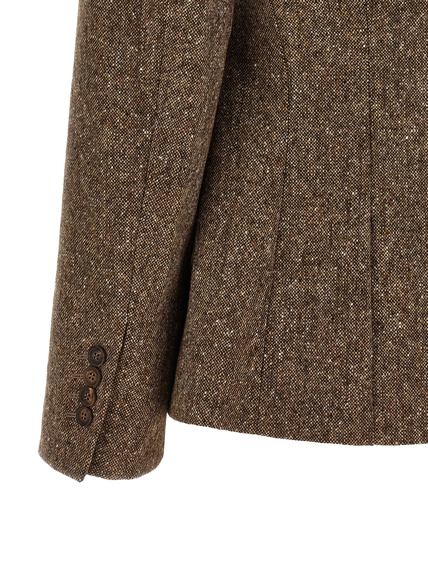 Brunello Cucinelli Women Donegal Wool Double-Breasted Blazer BRUNELLO CUCINELLI