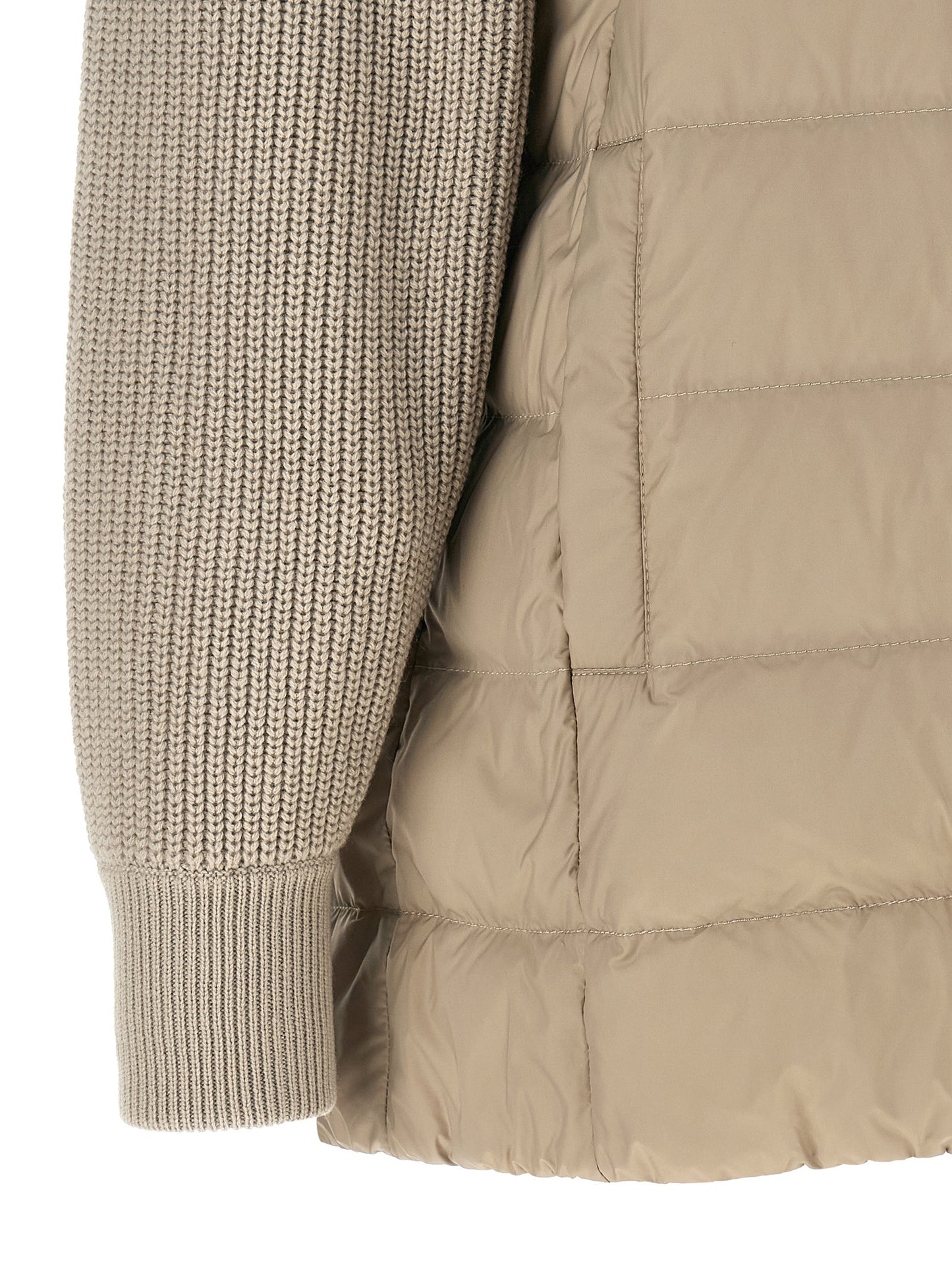 Brunello Cucinelli Women 'Shiny Zipper Pull' Down Jacket BRUNELLO CUCINELLI