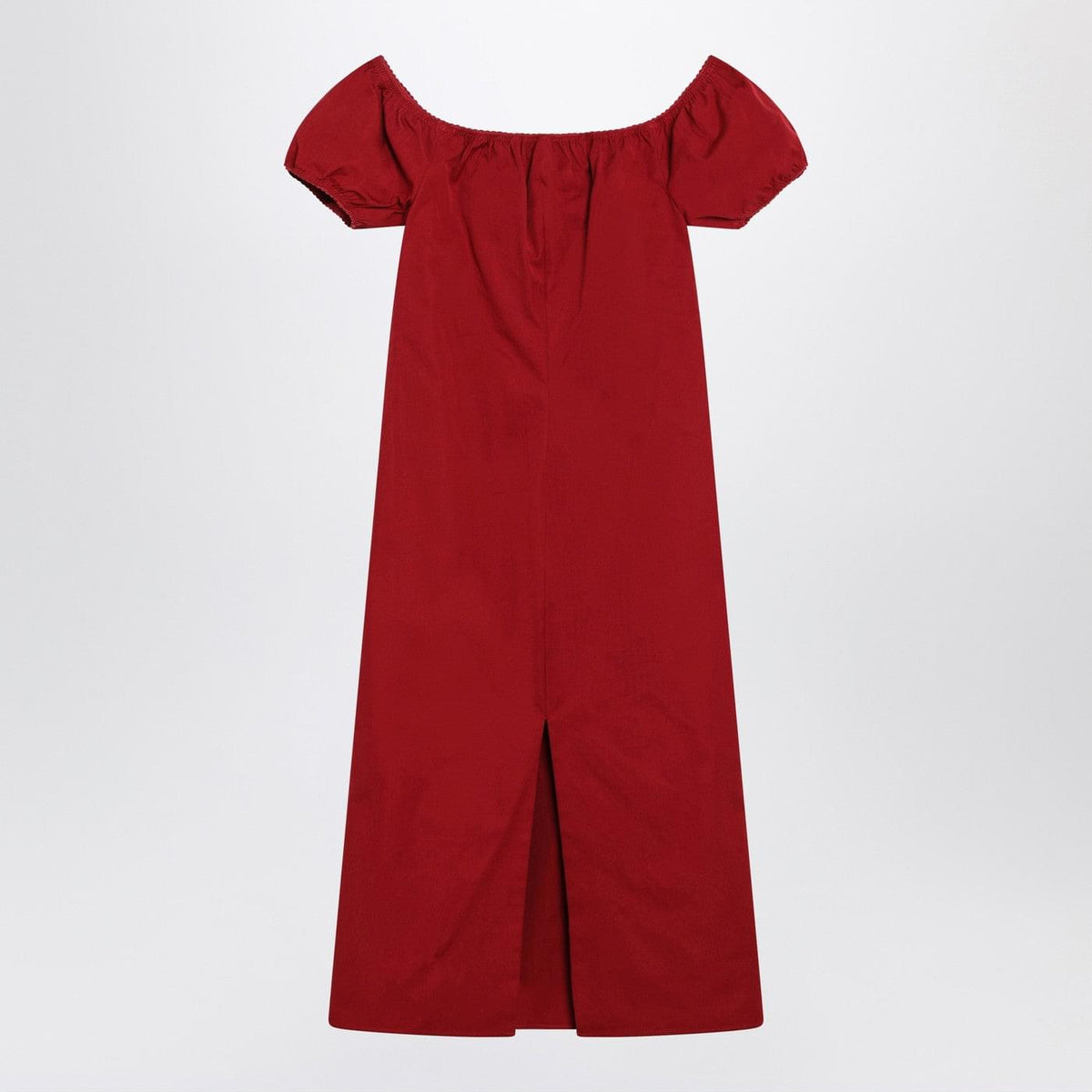 Miu Miu Midi Dress With Off-The-Shoulder Design And Logo Detail Women Women MIU MIU