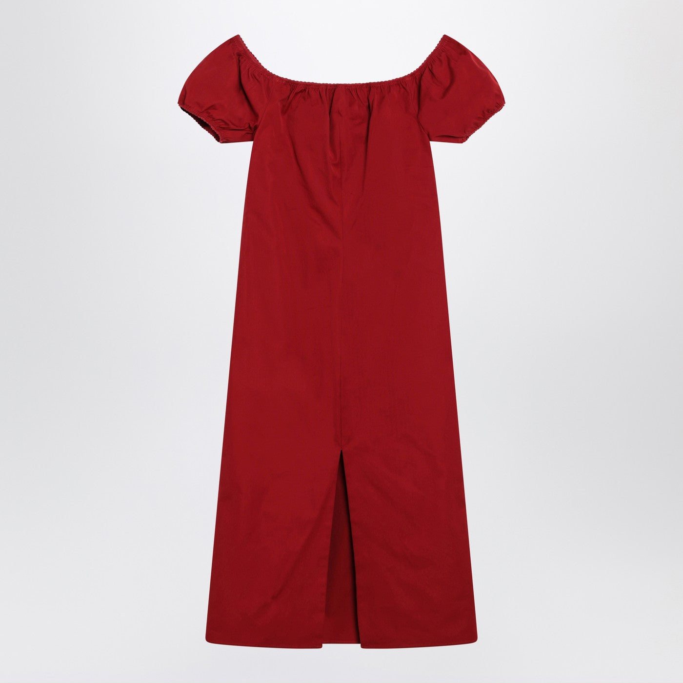 Miu Miu Midi Dress With Off-The-Shoulder Design And Logo Detail Women MIU MIU