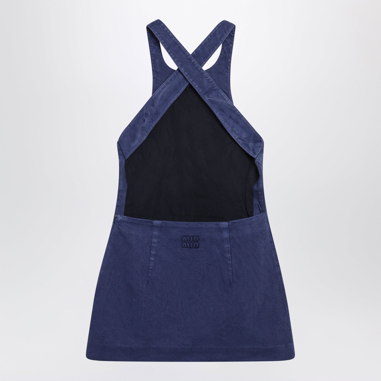 Miu Miu Short Ink-Colored Gabardine Dress Women MIU MIU