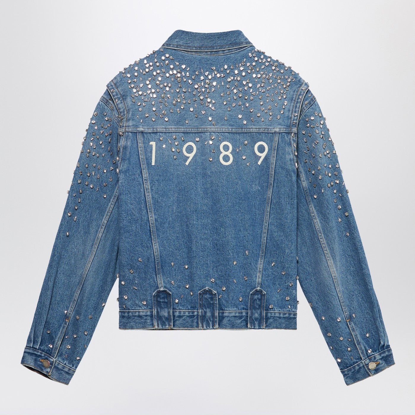 1989 Studio Denim Trucker Jacket Crystals Blue Men 1989 STUDIO