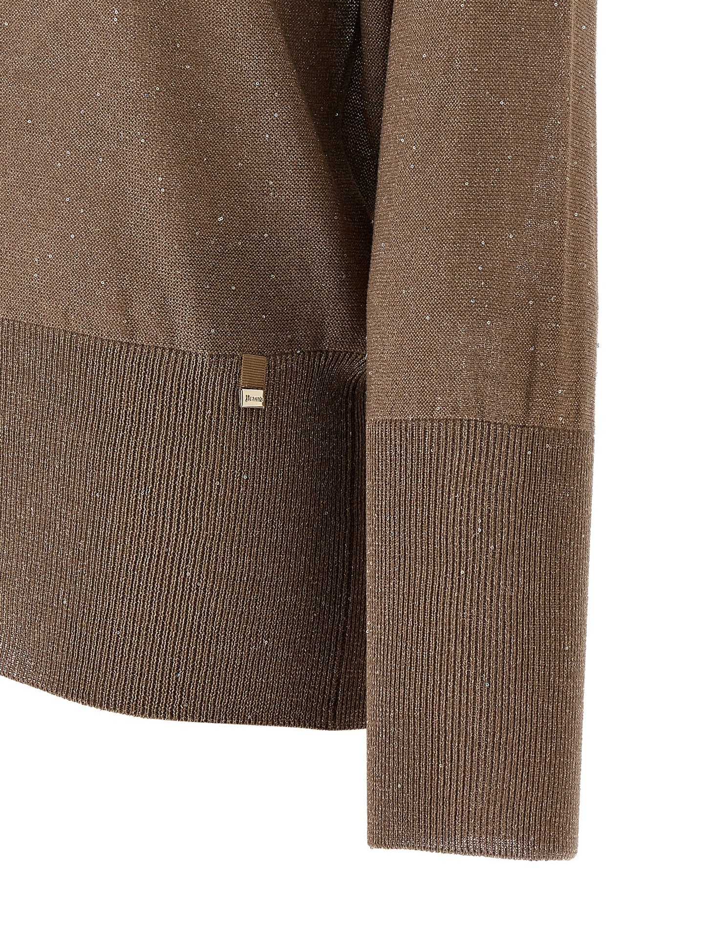 Herno Women Lamé And Sequin Yarn Sweater HERNO