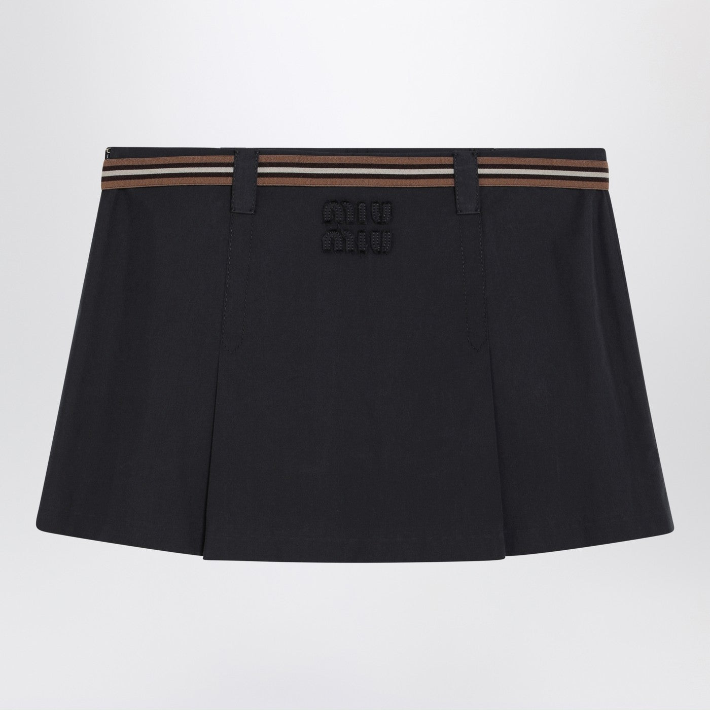 Miu Miu Pleated Blue Miniskirt Women MIU MIU