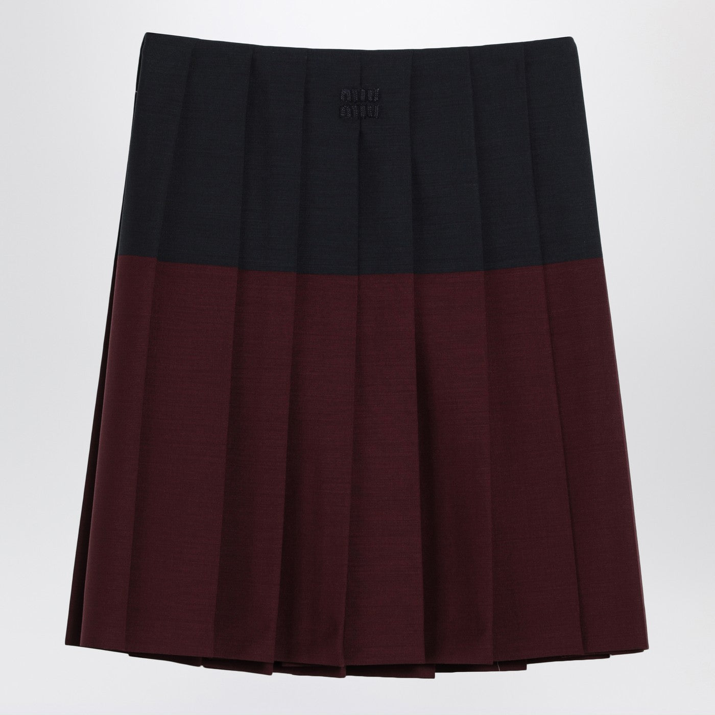 Miu Miu Amaranth/Navy Blue Skirt In Kid Mohair Women MIU MIU