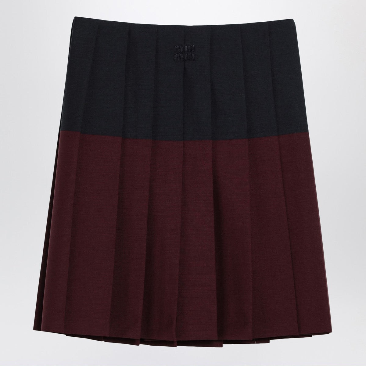 Miu Miu Amaranth/Navy Blue Skirt In Kid Mohair Women MIU MIU