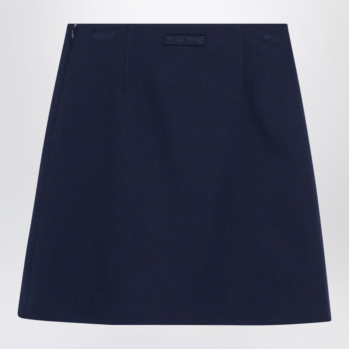Miu Miu Baltic Blue Tech Jersey Skirt Women MIU MIU