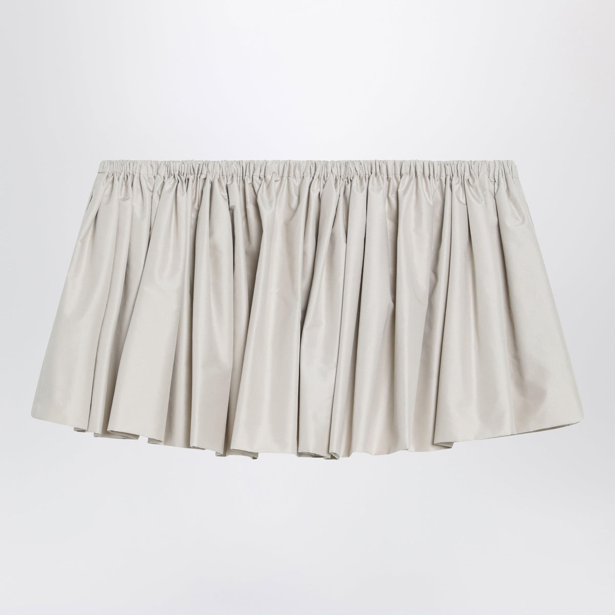 Miu Miu Ponge Tech Mini Skirt In Recycled Polyester, Opal Women MIU MIU