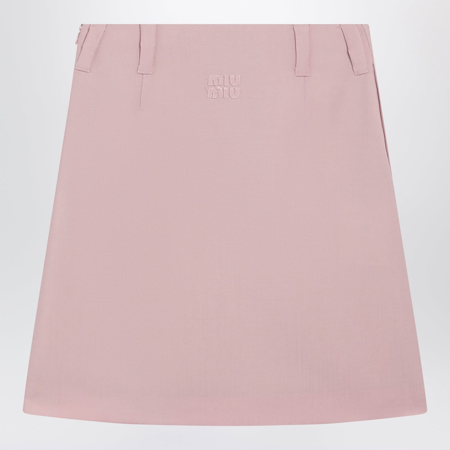 Miu Miu Peach Pink Wool-Blend Skirt Women MIU MIU