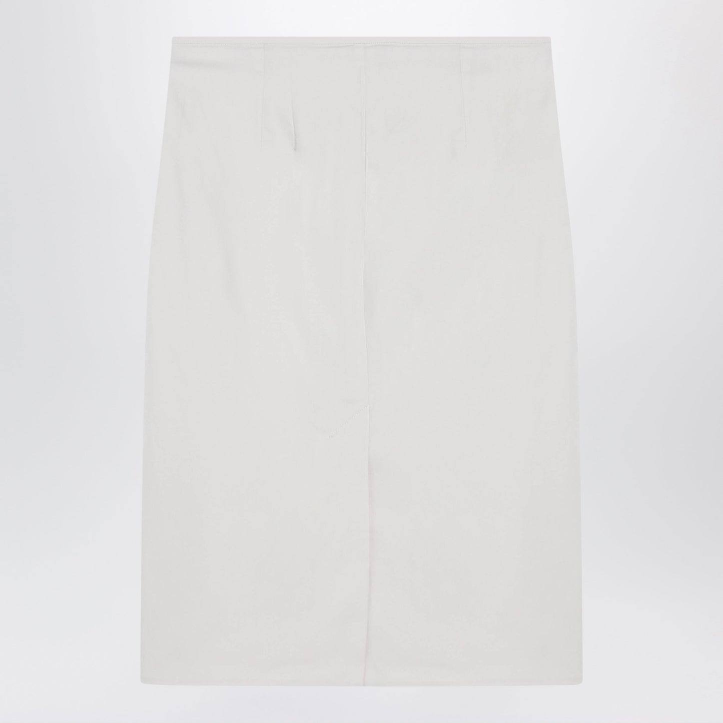 Miu Miu Pencil Skirt In Stretch Poplin, Talc Women MIU MIU