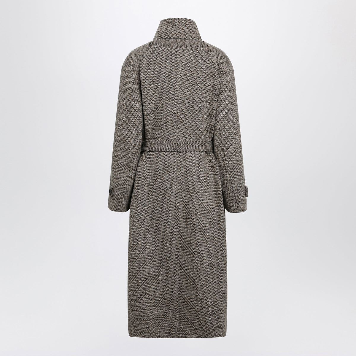 Brunello Cucinelli Sparkling Camel And Black Virgin Wool Coat Women BRUNELLO CUCINELLI