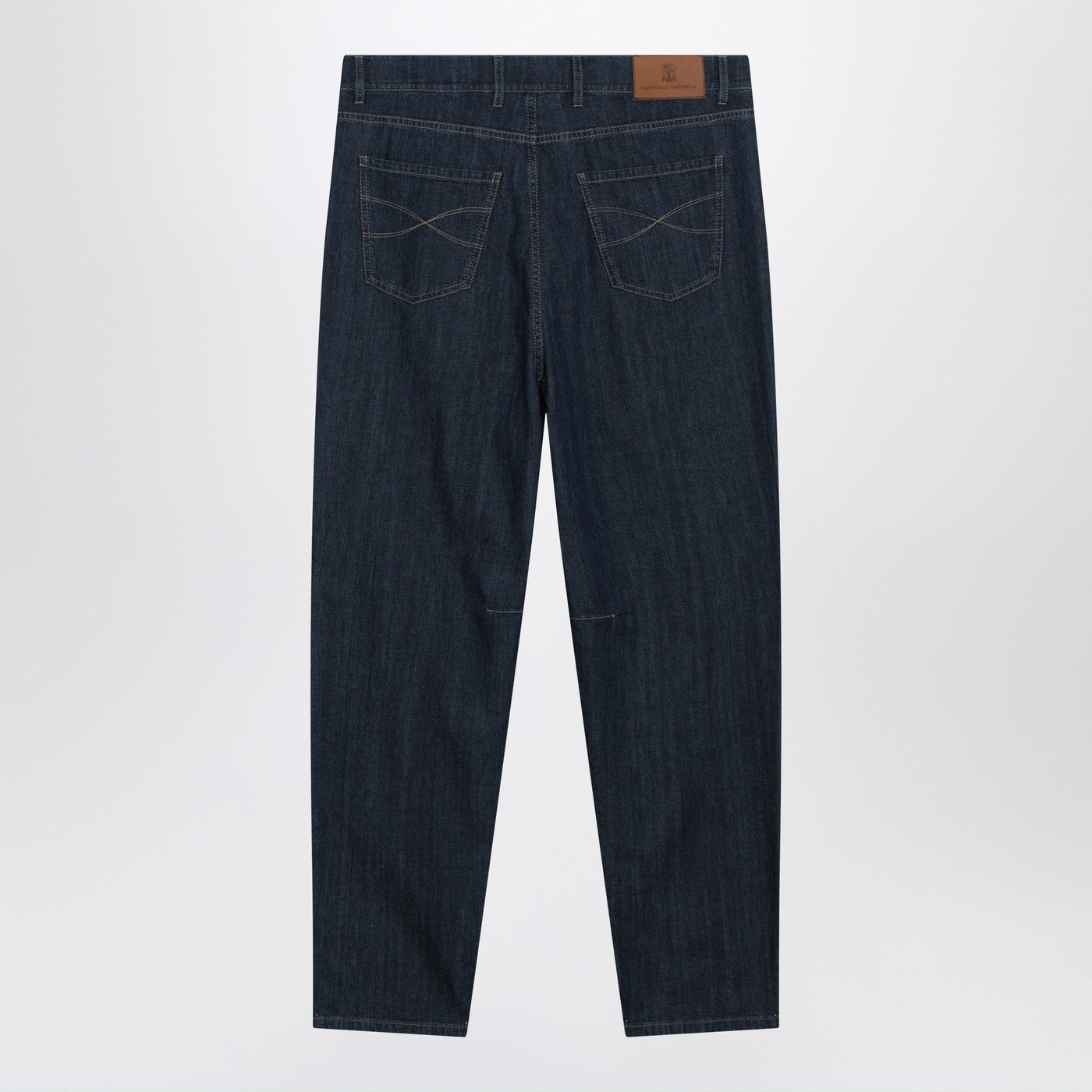 Brunello Cucinelli Slim-Fit Jeans With Pleats In Blue Denim Men BRUNELLO CUCINELLI