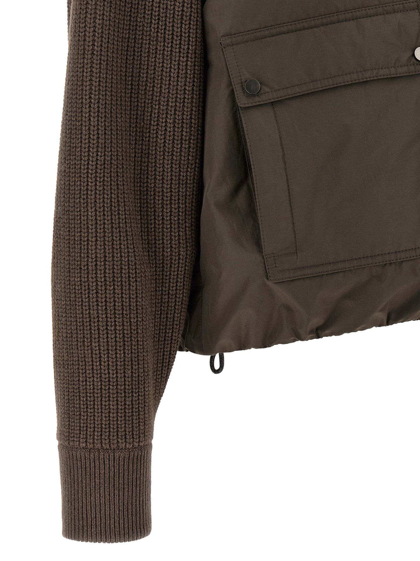 Brunello Cucinelli Women Knit Insert Down Jacket BRUNELLO CUCINELLI