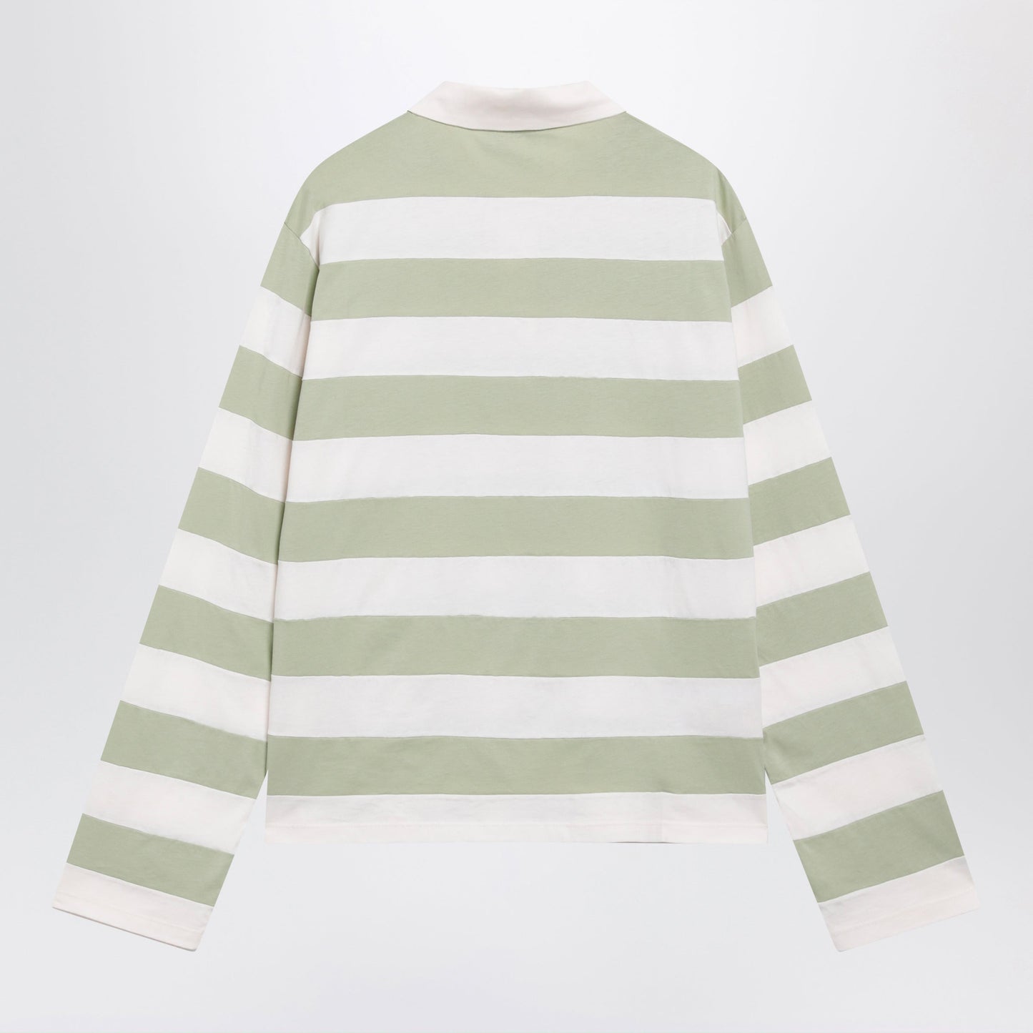 Miu Miu Petal/Agave Striped Jersey Polo Shirt Women Women MIU MIU