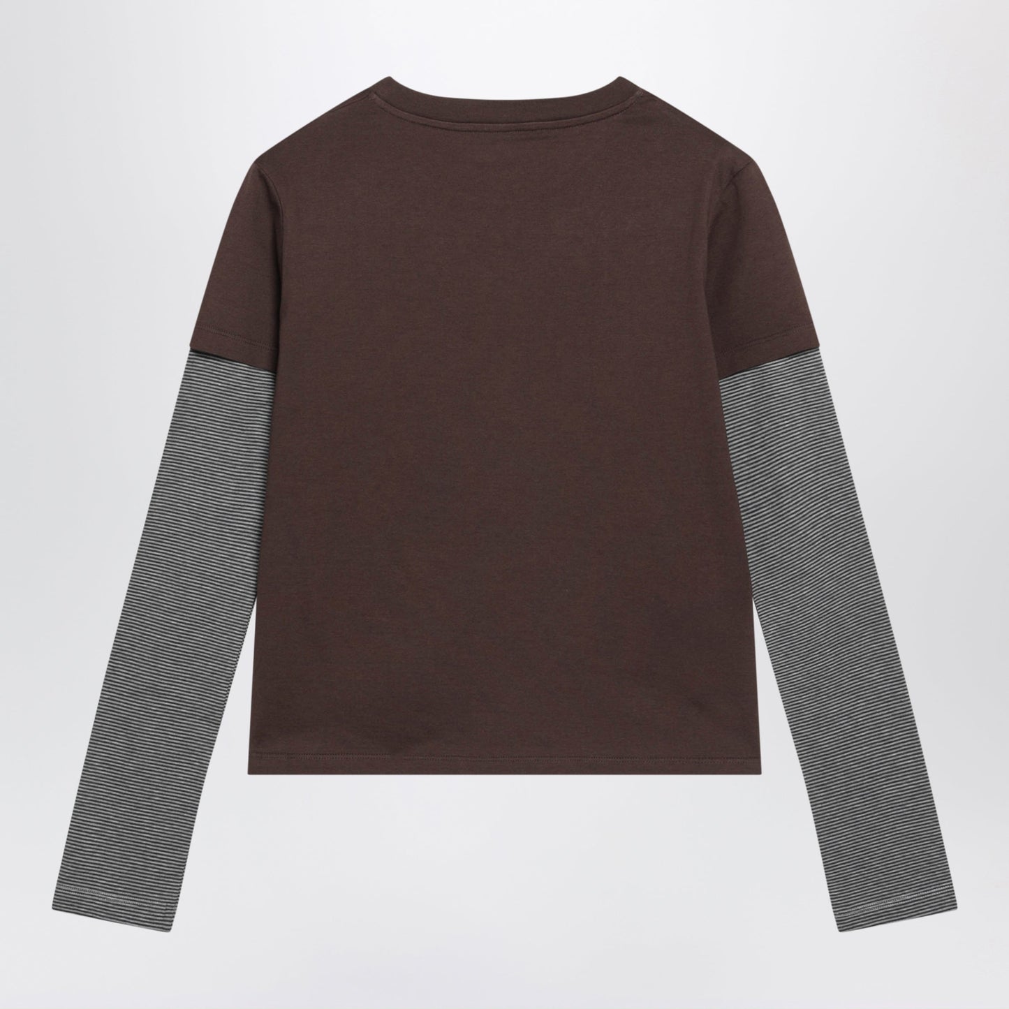 Miu Miu Cocoa/Anthracite Cotton Jersey T-Shirt Women MIU MIU