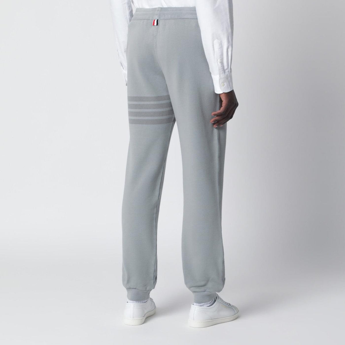 Thom Browne Grey Cotton Jogging Trousers Men THOM BROWNE