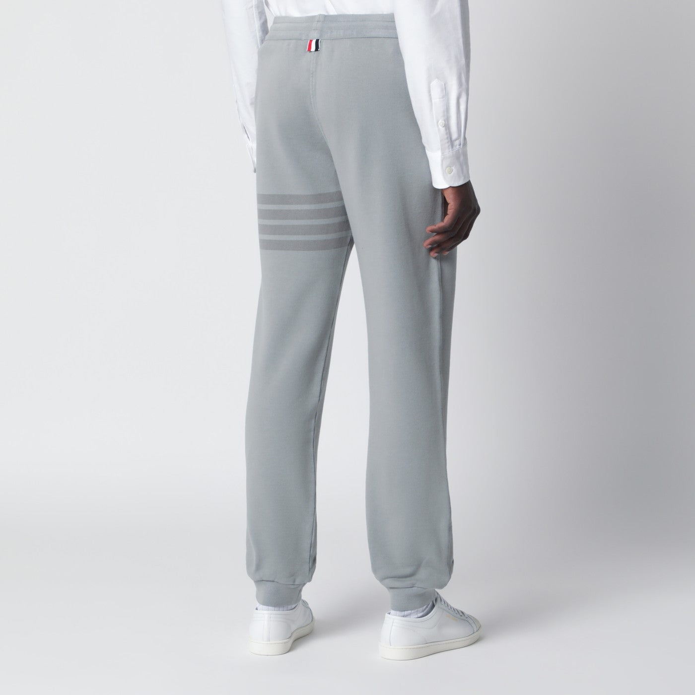 Thom Browne Grey Cotton Jogging Trousers Men THOM BROWNE