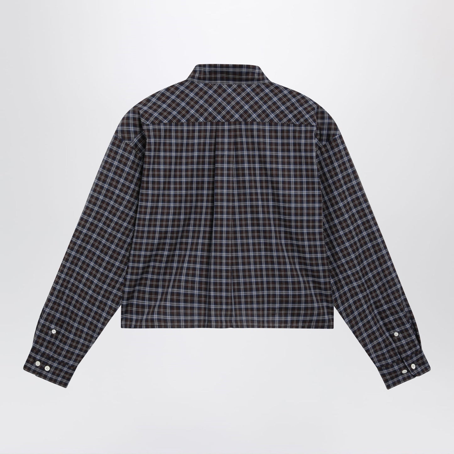 Miu Miu Blue/Cocoa Tartan Shirt Women MIU MIU