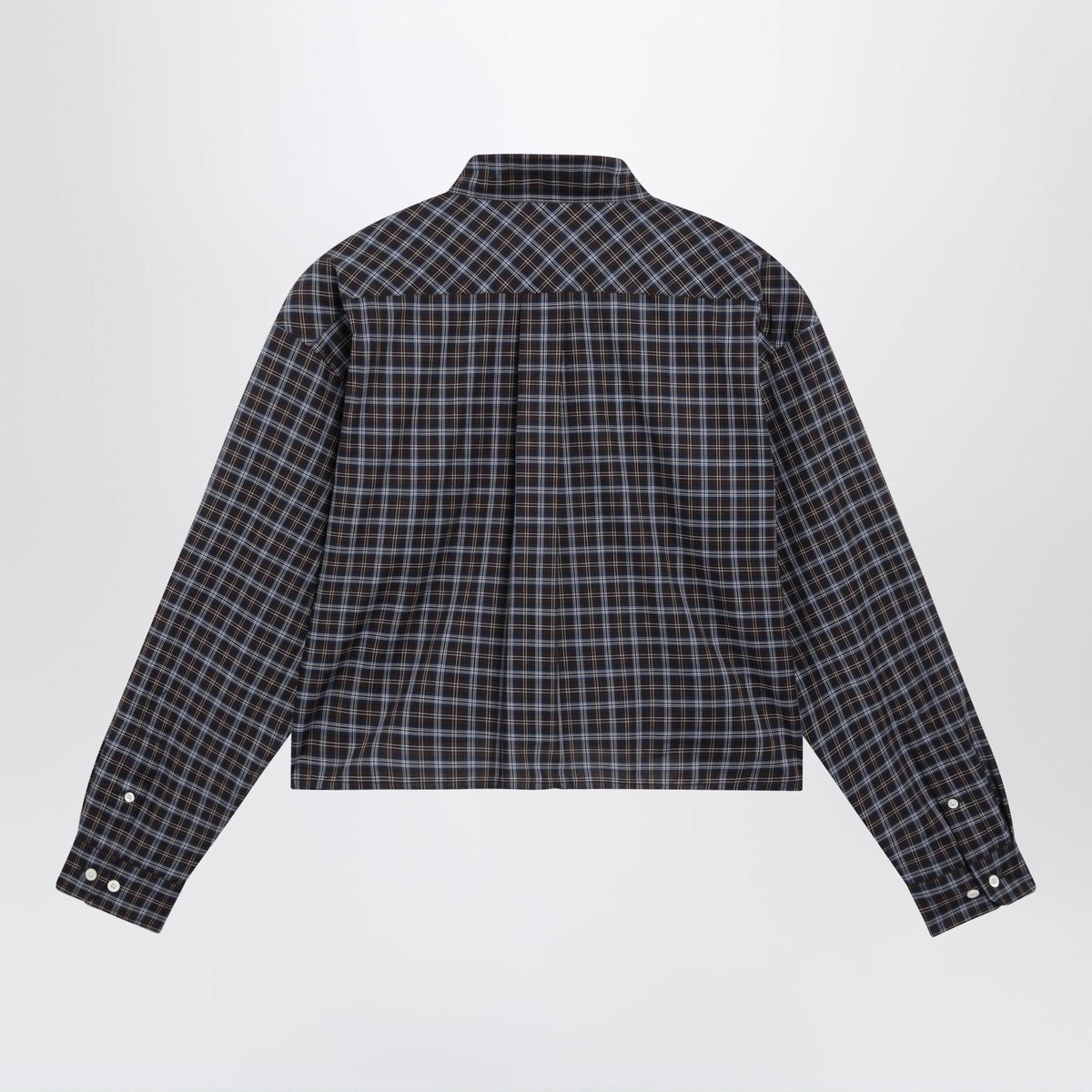 Miu Miu Blue/Cocoa Tartan Shirt Women MIU MIU
