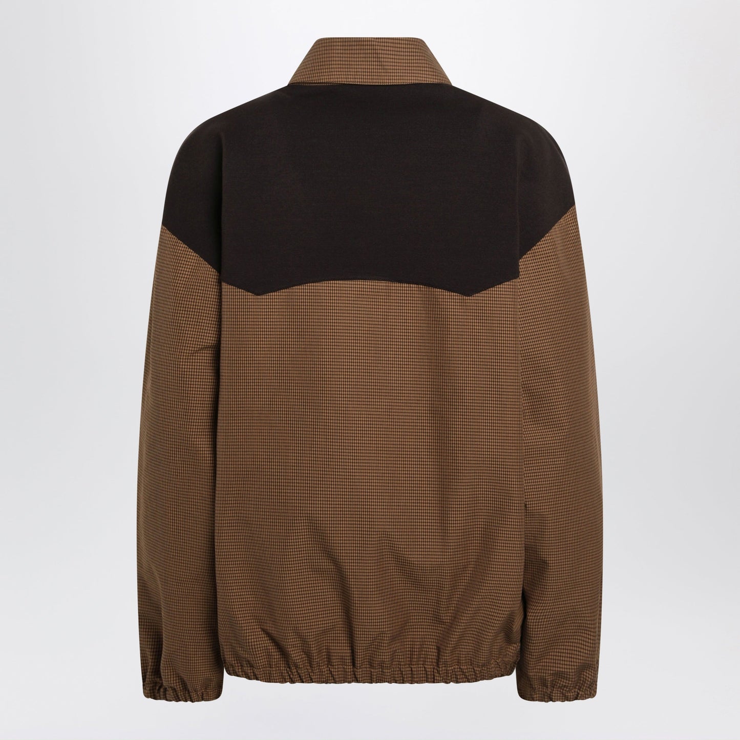 Miu Miu Oversized Vichy Check Blouson In Caramel Women MIU MIU