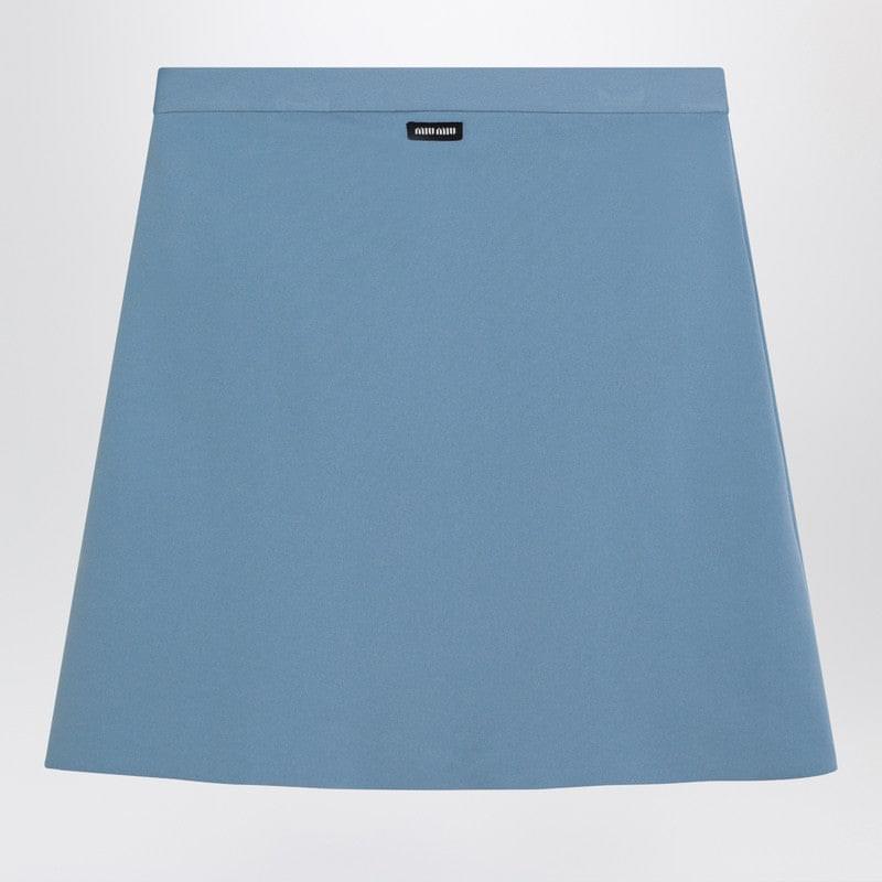 Miu Miu Light Blue Skirt In Technical Yarn Women MIU MIU
