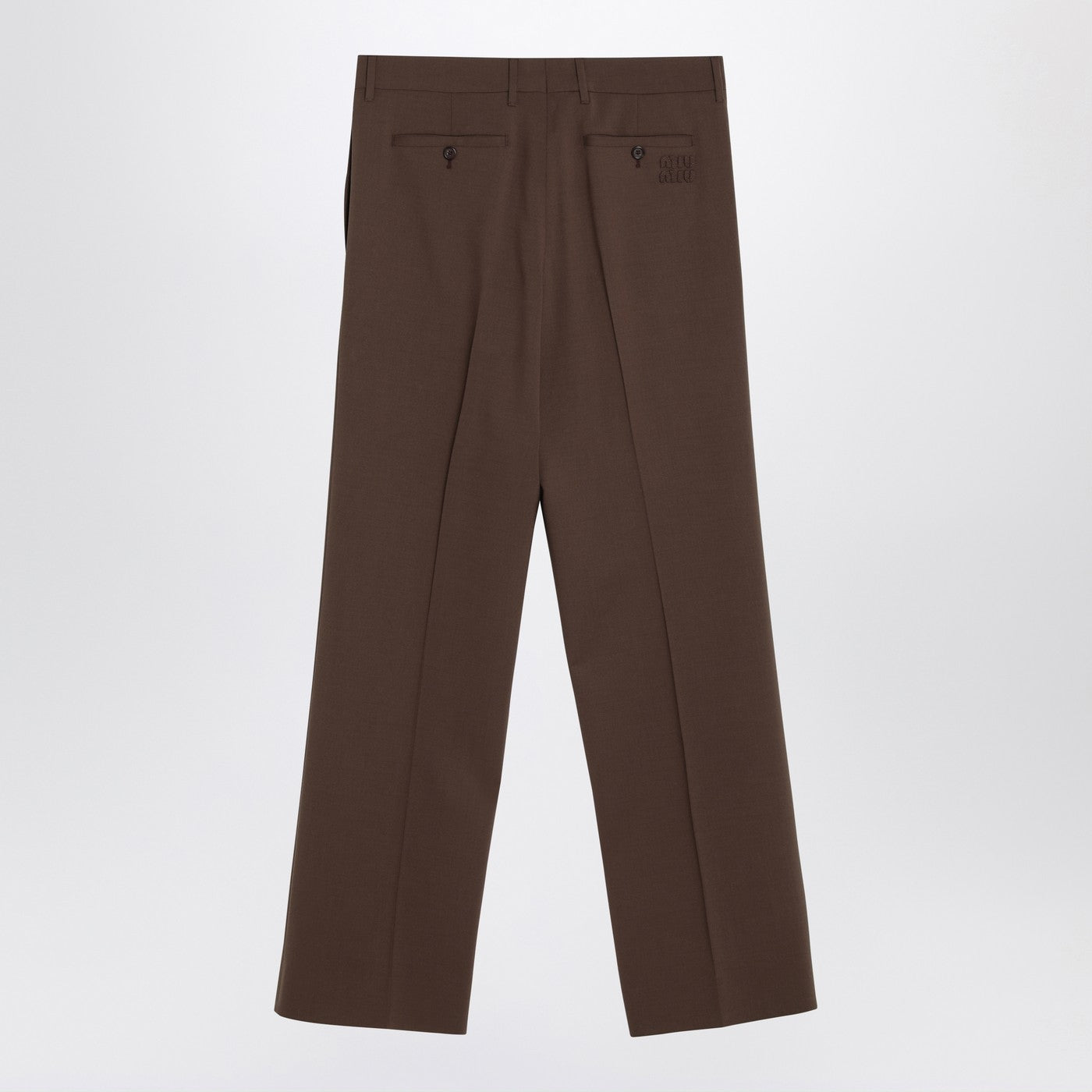 Miu Miu Brown Wool Trousers Women MIU MIU