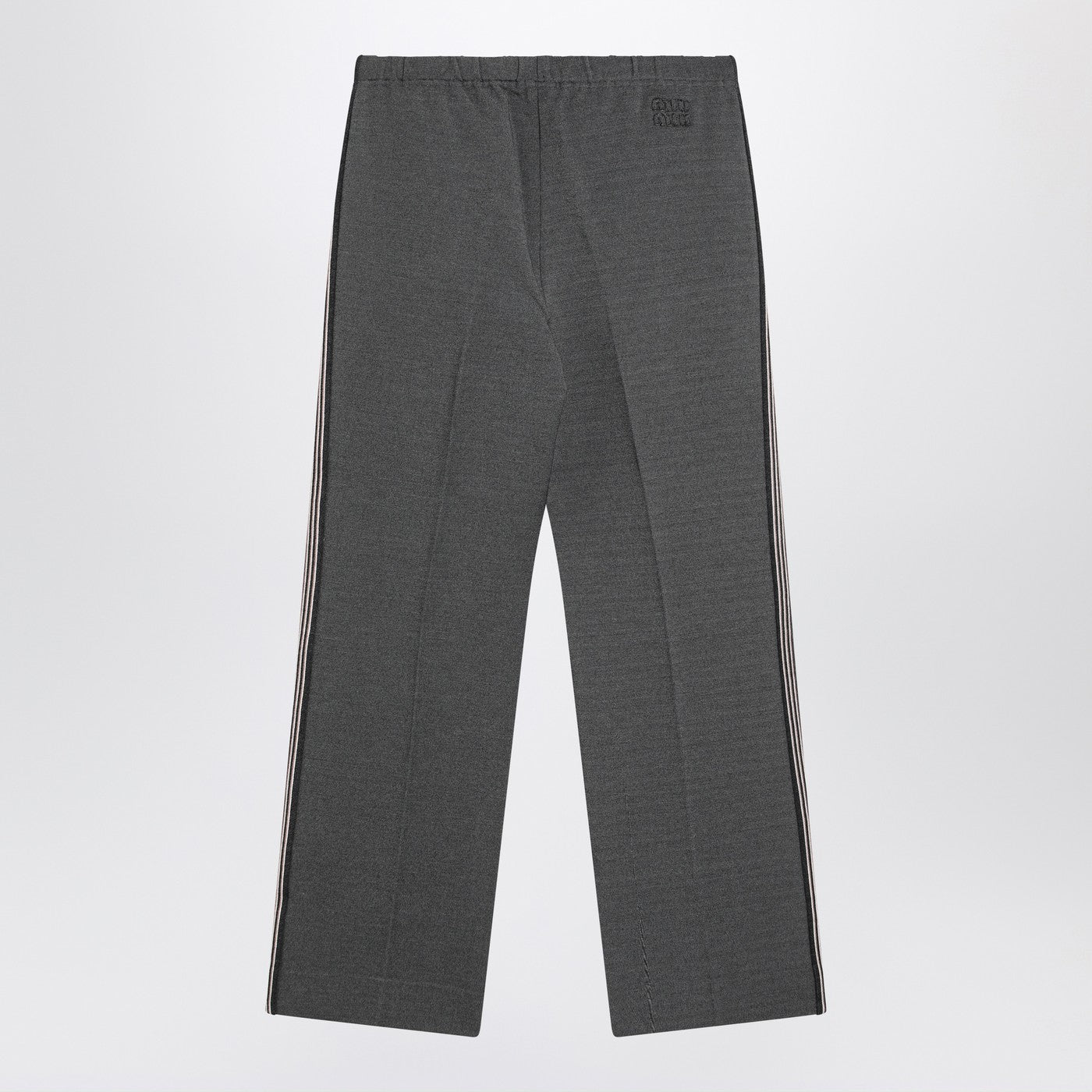 Miu Miu Anthracite Knitted Trousers In Punto Stoffa Women MIU MIU