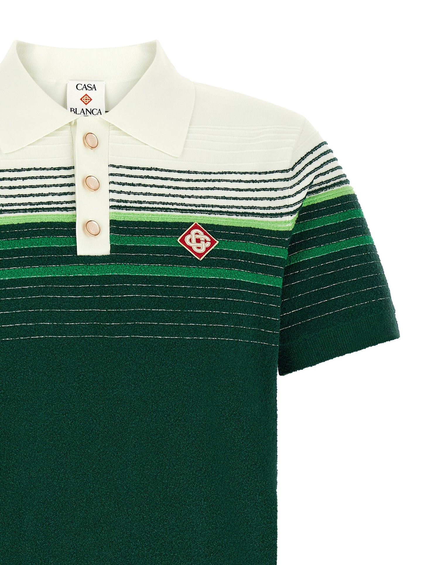 Casablanca Men 'Bouclé Stripes' Polo Shirt CASABLANCA