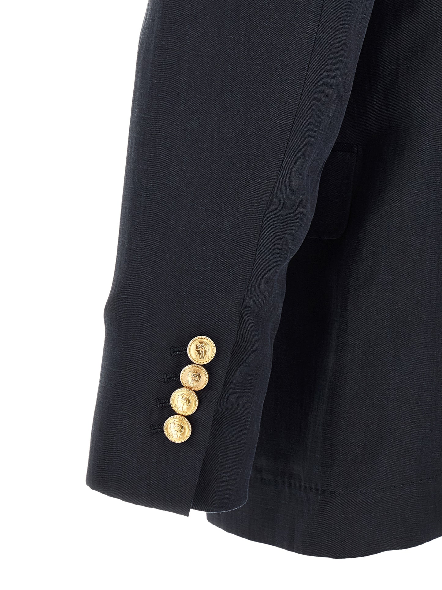 Brunello Cucinelli Men Silk Twill And Linen Délavé Blazer BRUNELLO CUCINELLI