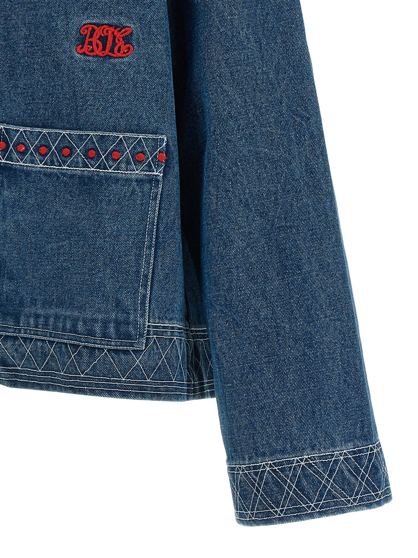Bode Men Embroidery Denim Jacket BODE