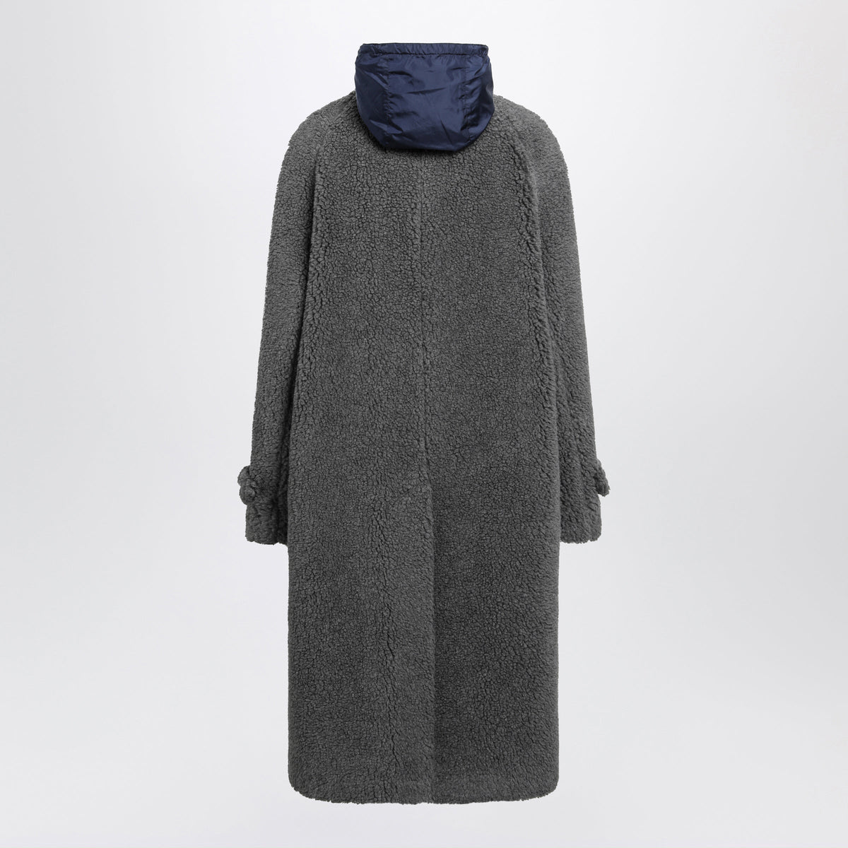 Miu Miu Slate Shearling-Effect Coat Women MIU MIU