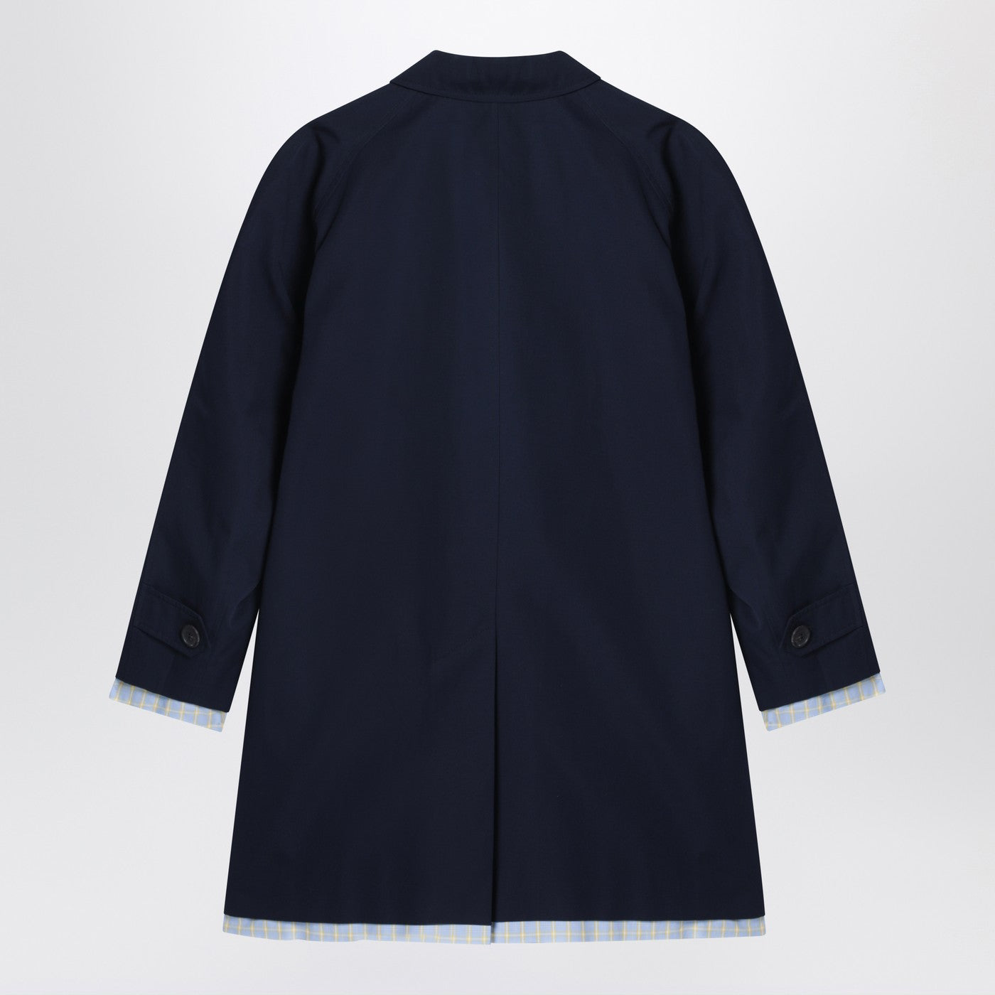 Miu Miu Blue Cotton Overcoat Women MIU MIU