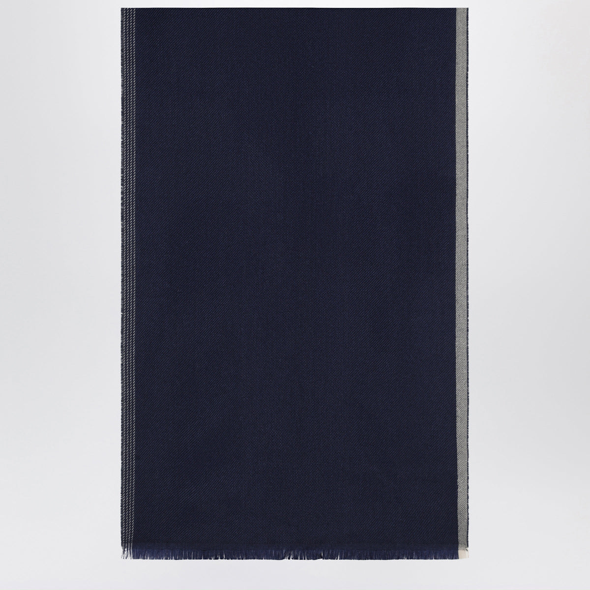 Brunello Cucinelli Blue/Brown/Grey Wool And Cashmere Scarf Men BRUNELLO CUCINELLI