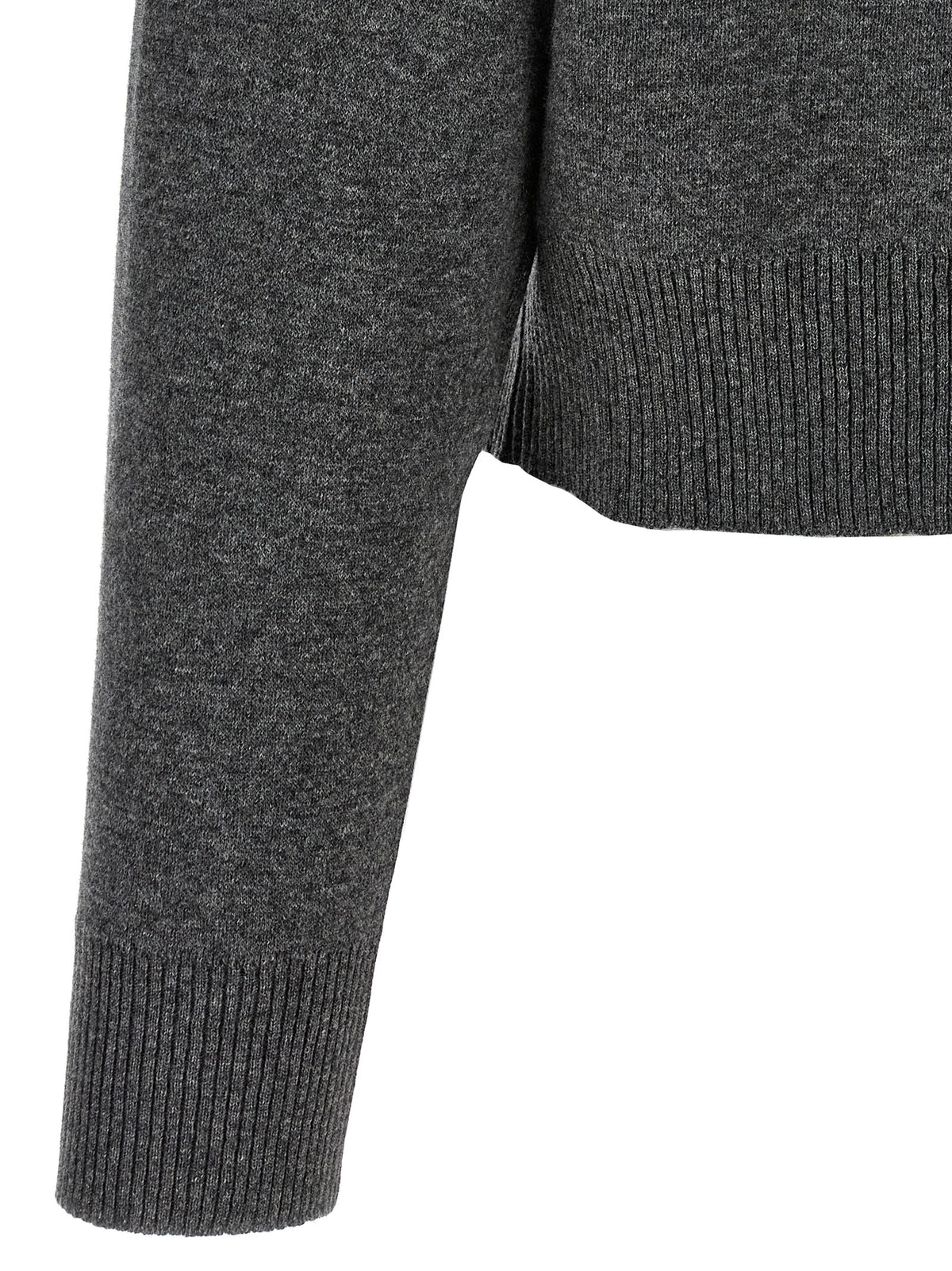 Brunello Cucinelli Women 'Shiny Zipper Pull' Wool Cardigan