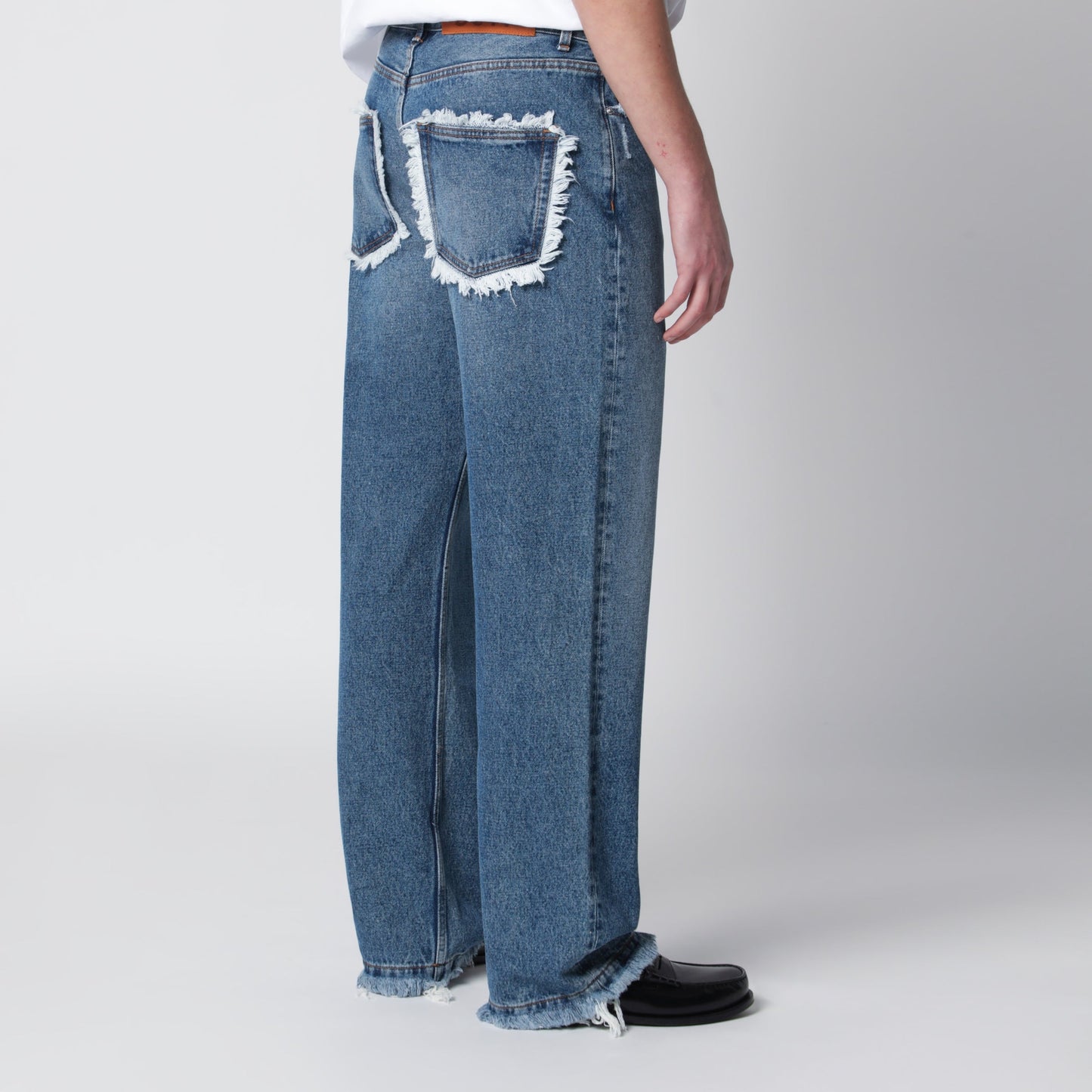 Sefr Frayed Cut Jeans With Fringed Pockets Men SEFR