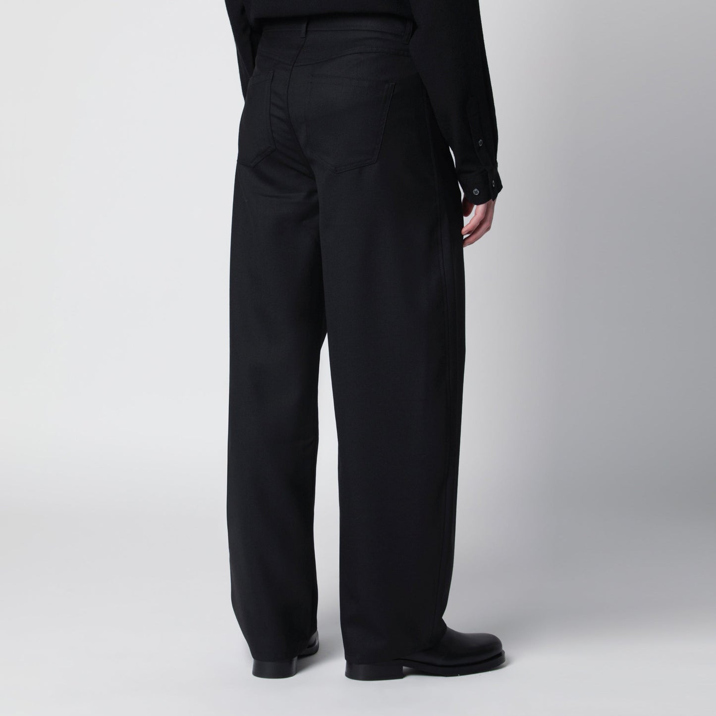 Sefr Black Wool-Blend Trousers Men SEFR