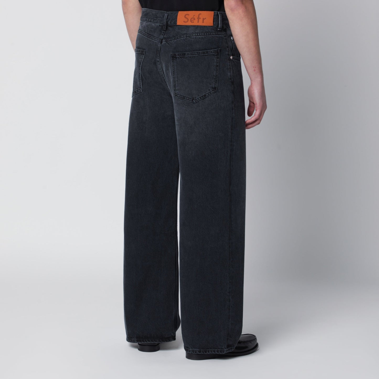 Sefr Relaxed Cut Washed Black Jeans Men SEFR