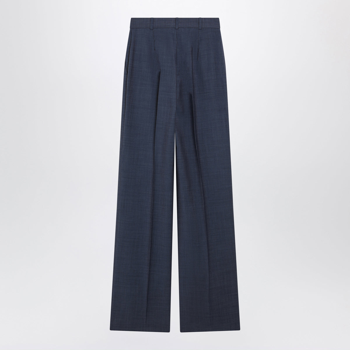 Max Mara Studio Classic Trousers In Blue Virgin Wool Women MAX MARA STUDIO