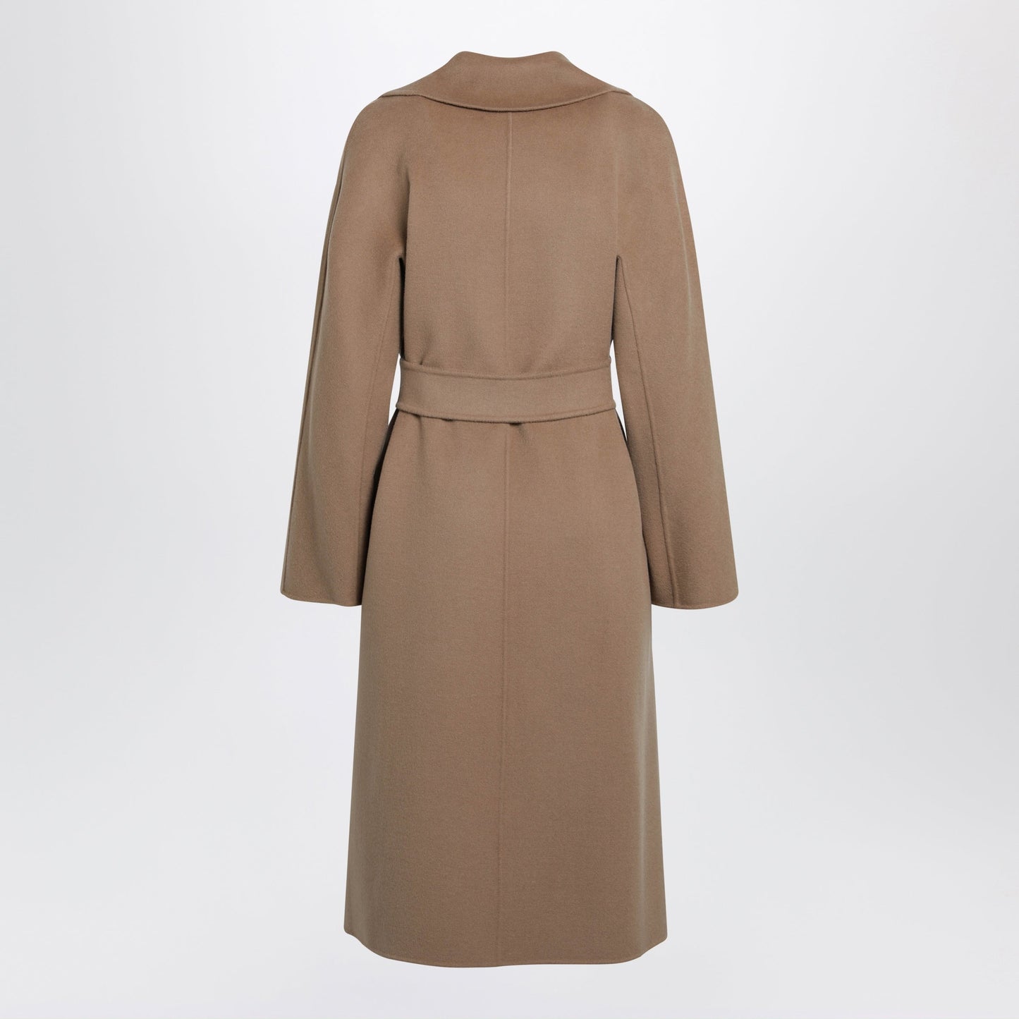 Max Mara Studio Camel Belted Coat In Wool Blend Women MAX MARA STUDIO
