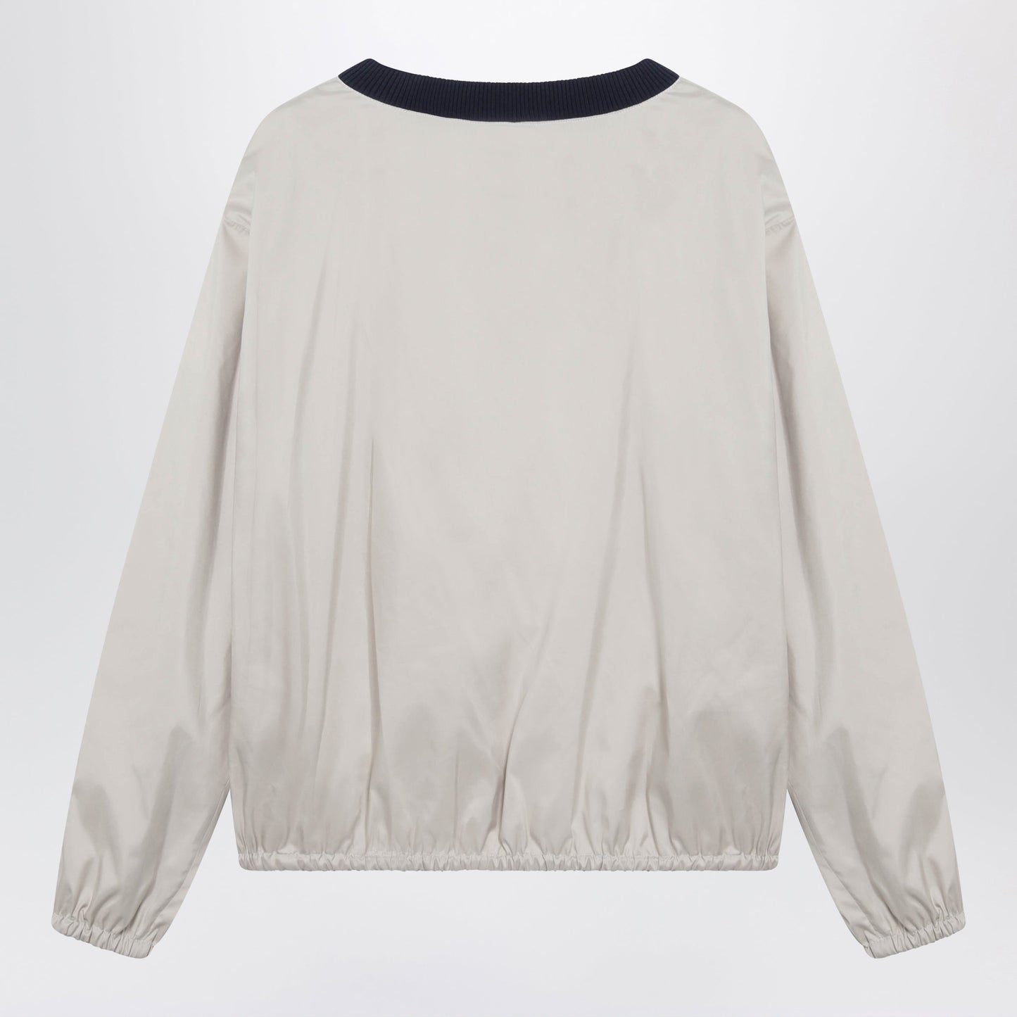 Miu Miu Tech Pongee V-Neck Sweatshirt In Opal Women MIU MIU