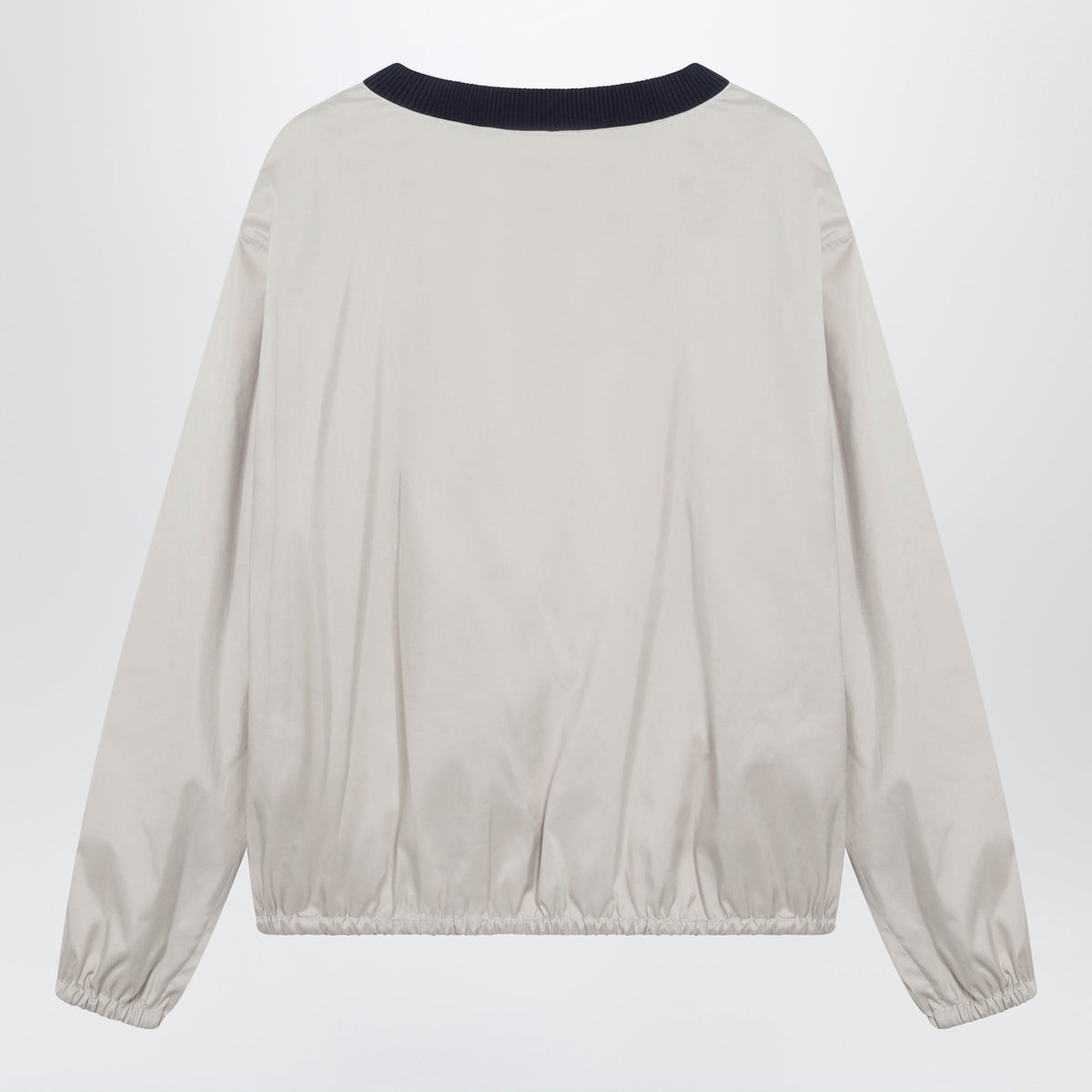 Miu Miu Tech Pongee V-Neck Sweatshirt In Opal Women MIU MIU