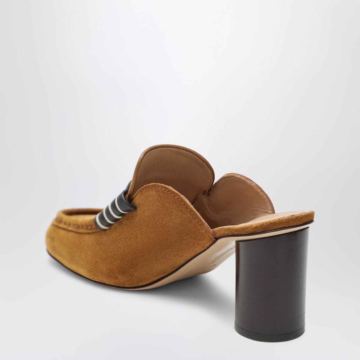 Jw Anderson Caramel And Black Leather Heeled Moccasin Women J.W. ANDERSON