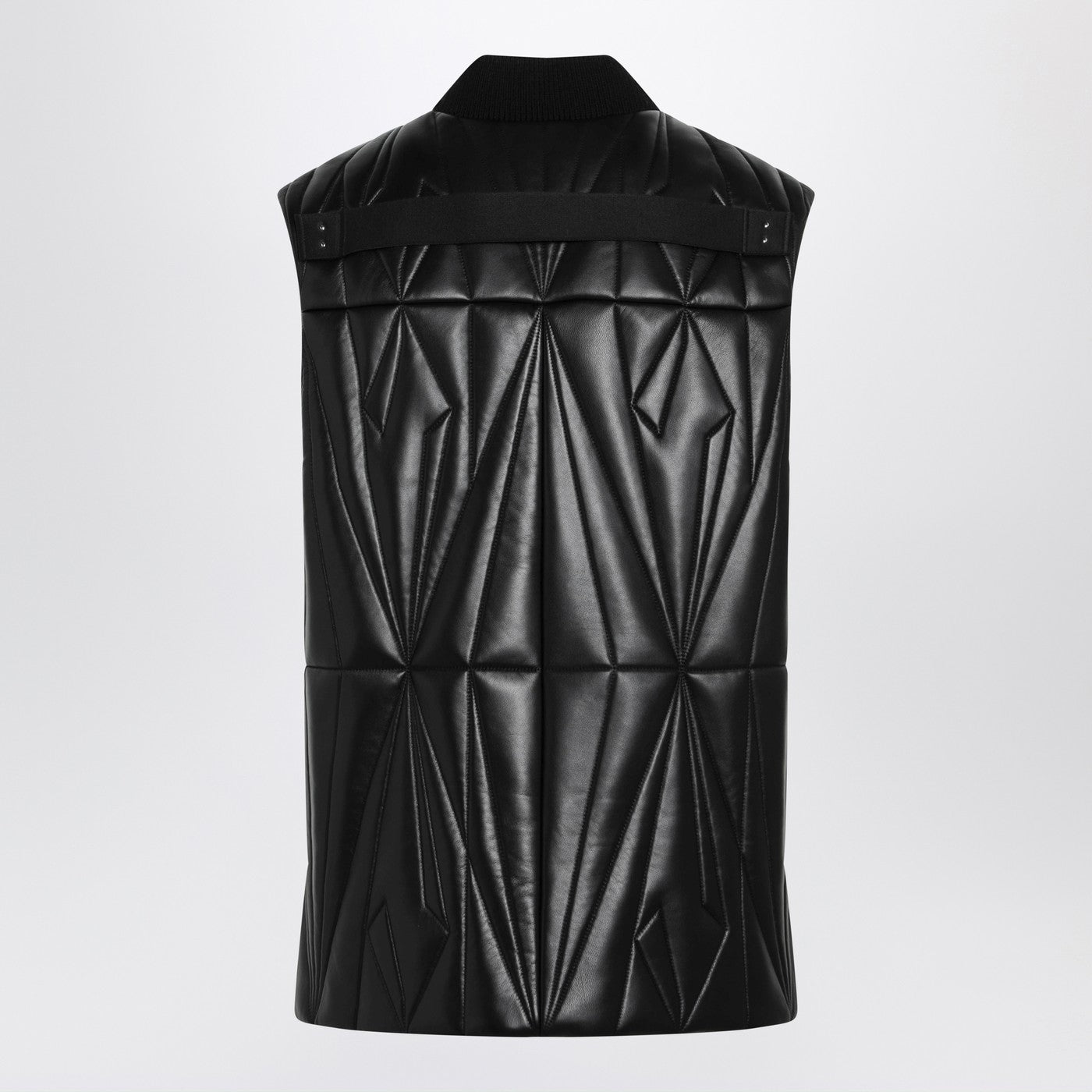Moncler + Rick Owens Black Faux Leather Zip-Up Vest Men MONCLER