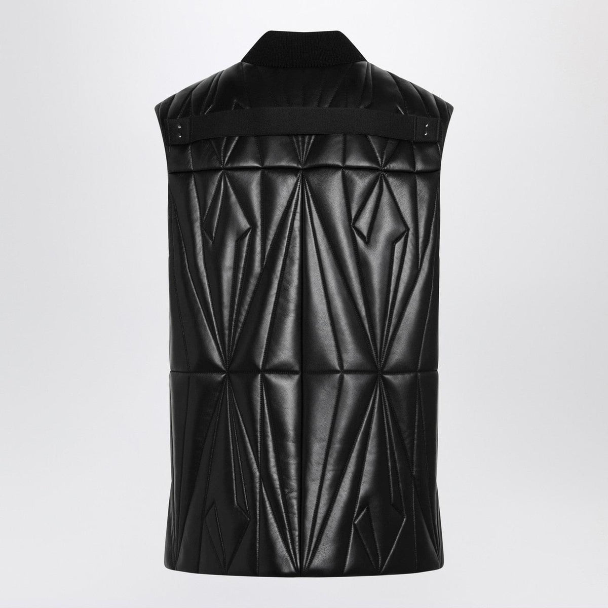 Moncler + Rick Owens Black Faux Leather Zip-Up Vest Men MONCLER