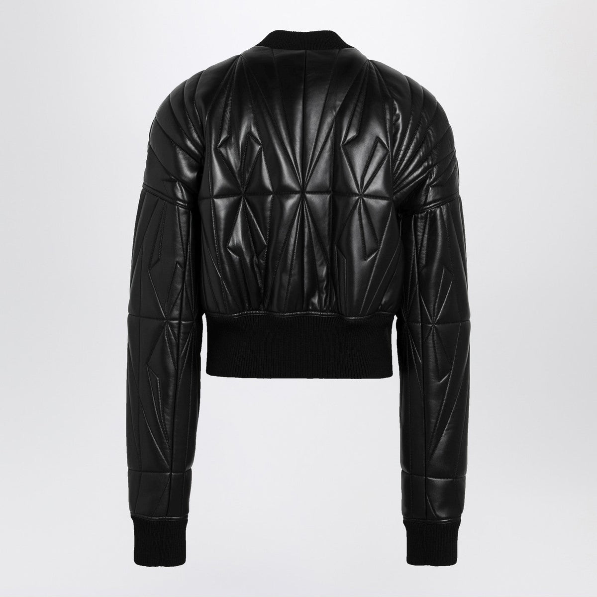 Moncler + Rick Owens Black Leather Zip-Up Bomber Jacket Men MONCLER