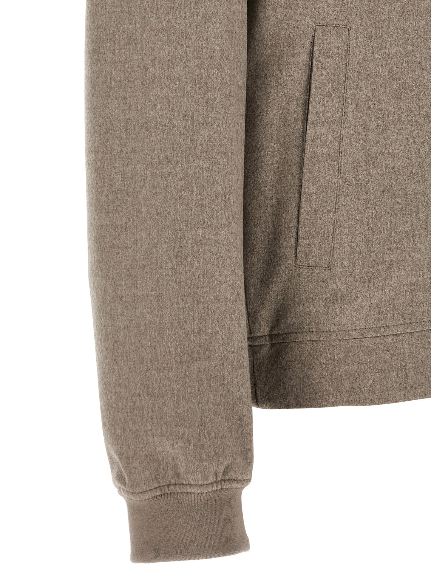 Brunello Cucinelli Men Light Flannel Bomber Jacket BRUNELLO CUCINELLI