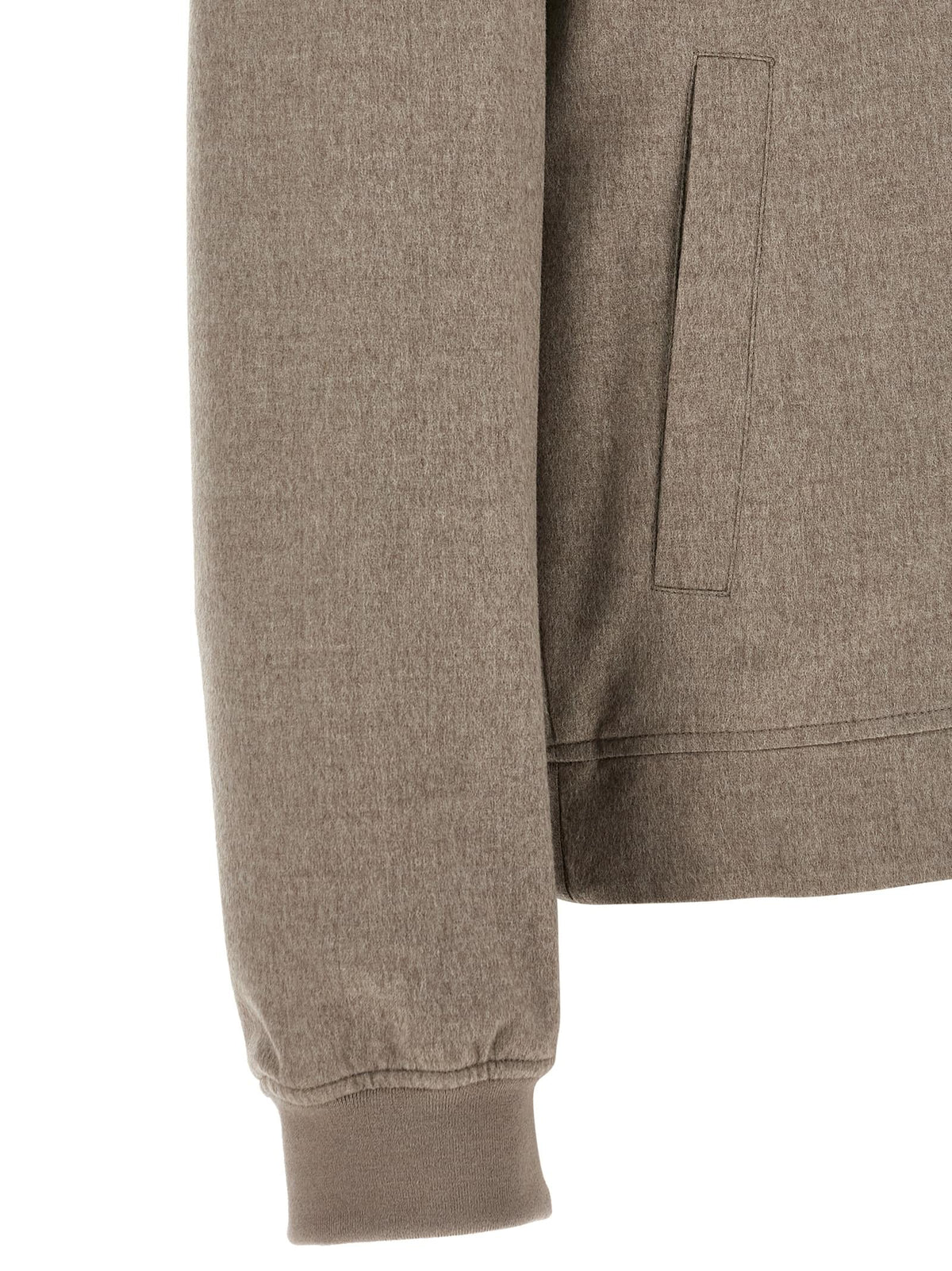 Brunello Cucinelli Men Light Flannel Bomber Jacket BRUNELLO CUCINELLI
