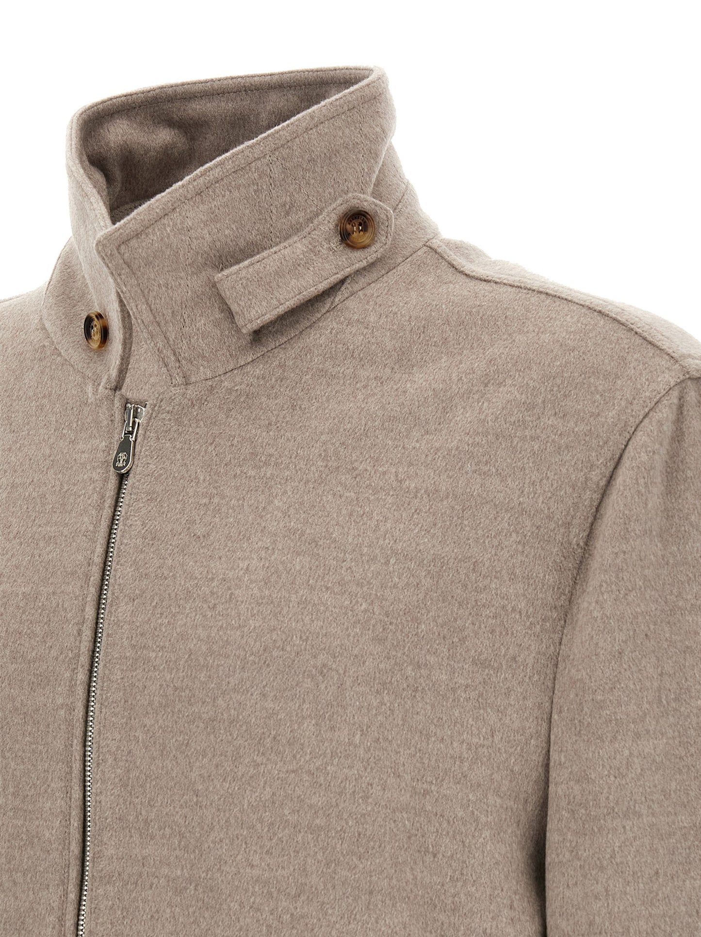 Brunello Cucinelli Men Virgin Wool Beaver Bomber Jacket BRUNELLO CUCINELLI